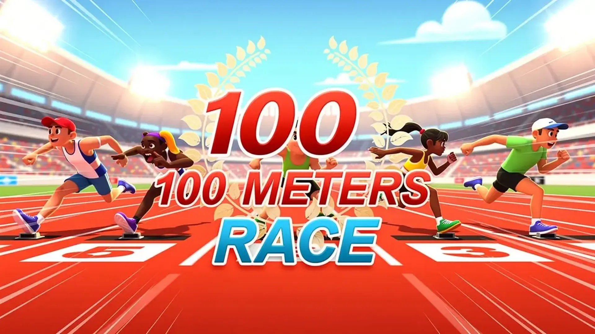 100 Meters Race - 百米短跑挑战 感受肾上腺素飙升的极速冲刺，爆发全部潜能，冲击世界纪录，加冕跑道王者！ 游戏