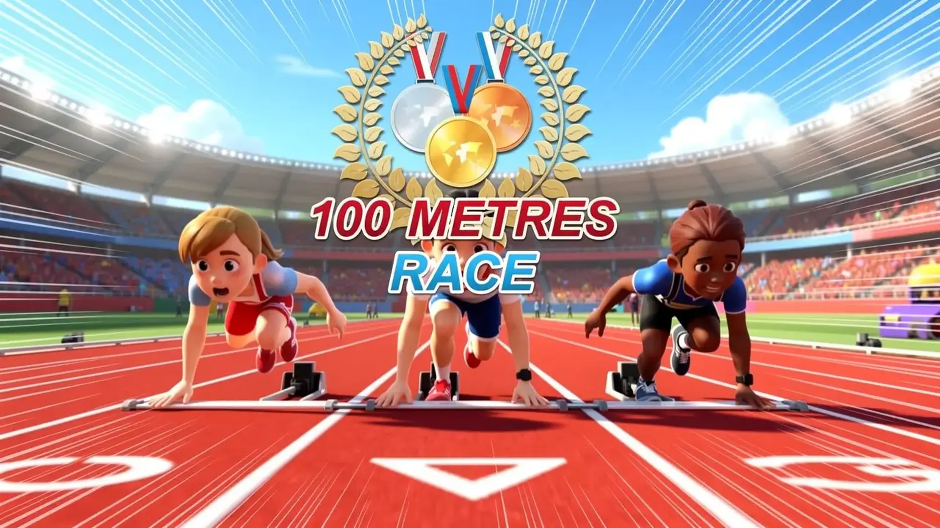 100 Metres Race - 复古像素田径冲刺 升级你的跑者，称霸全球赛道，成为速度之王！ 游戏