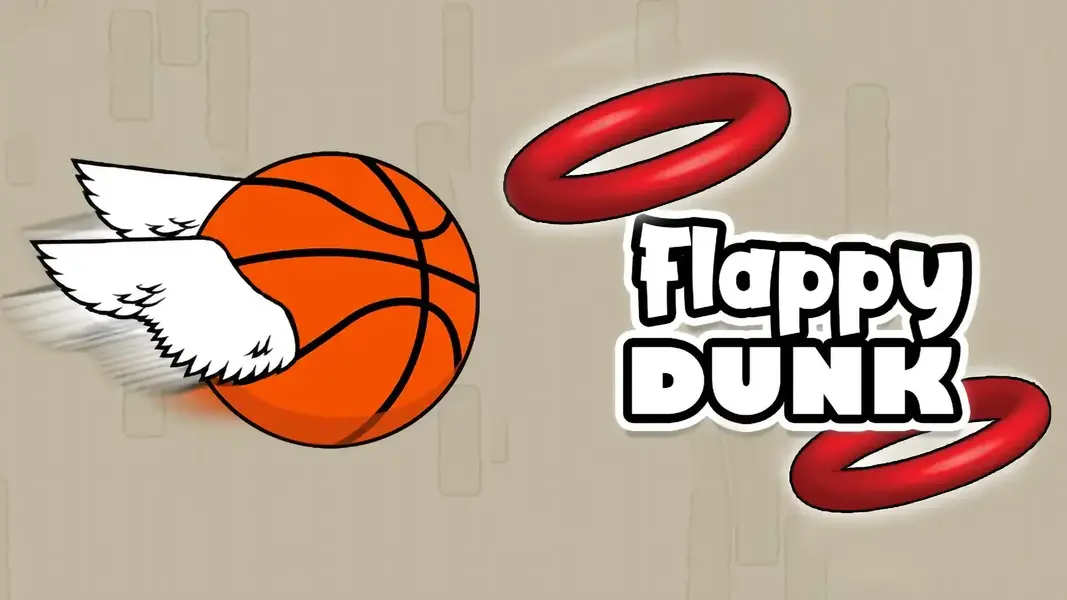 Mode arcade sans fin de Flappy Dunk avec des paniers