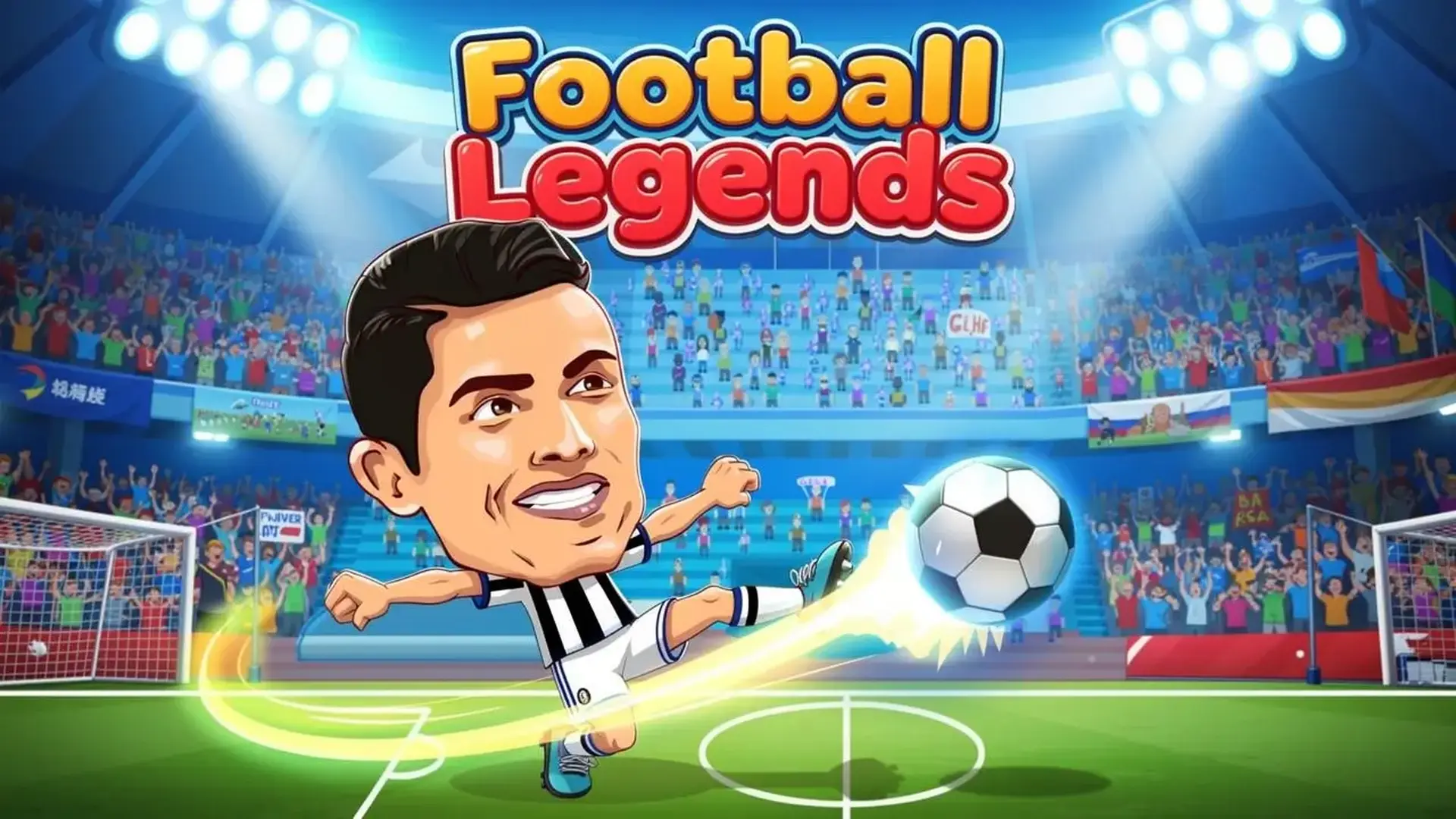Football Legends - 动作竞技足球 控制大头球员，释放爆笑技能，双人对战立即开踢！ 游戏
