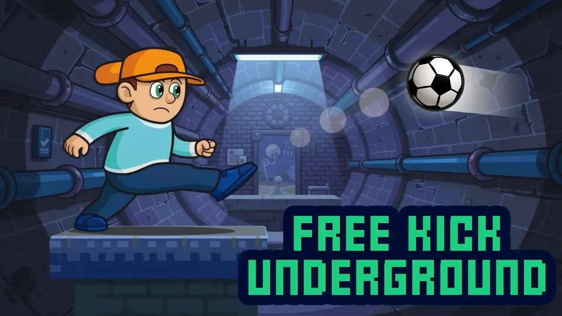 Free Kick Underground - 街机物理足球竞技：精准掌控双键射门，在60个极具挑战的关卡中征服地下球场！ 游戏