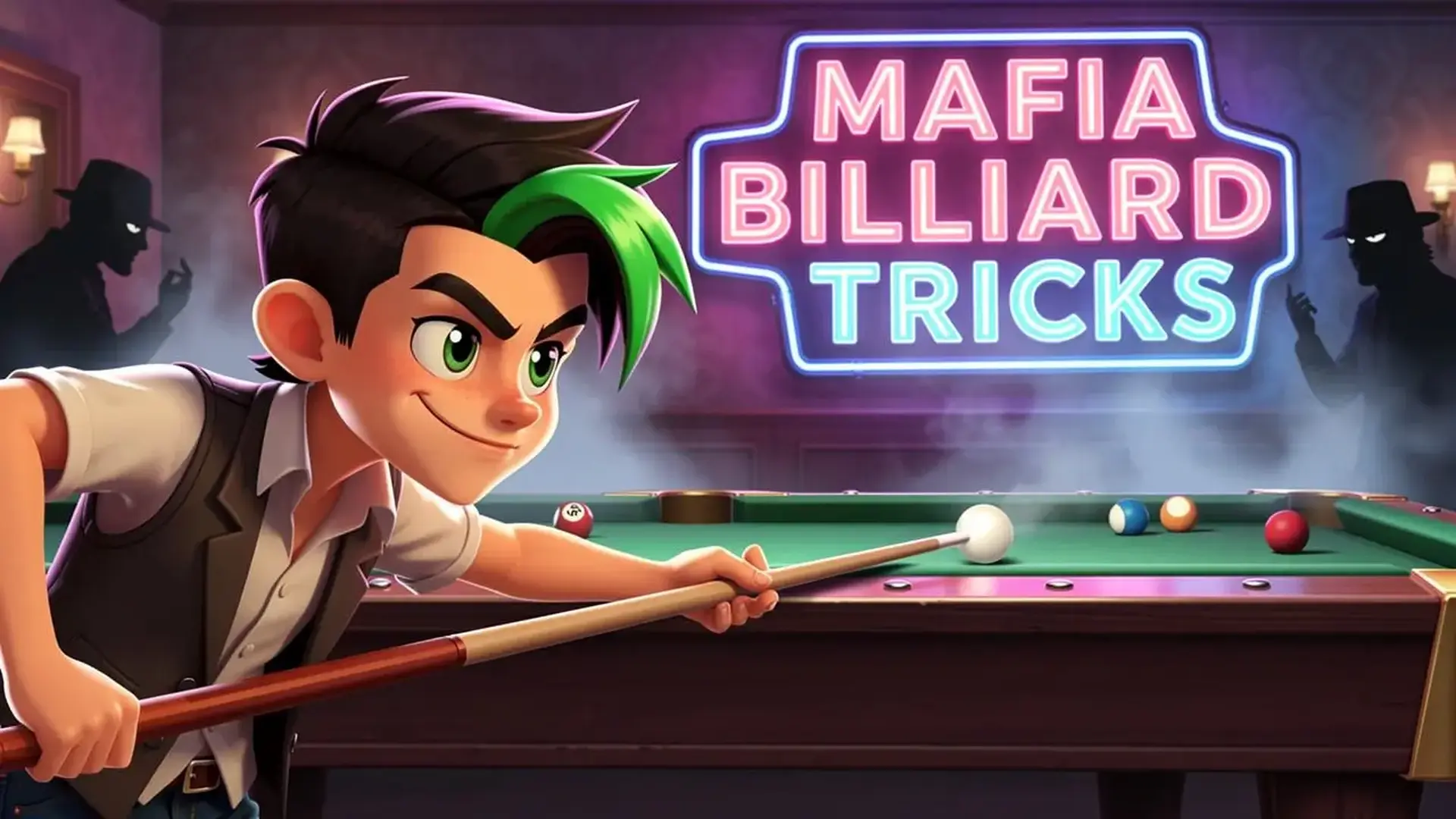 Mafia Billiard Tricks - 硬核台球运动竞技：掌握精准旋转物理学，在120秒内挑战不可能的花式进球。 游戏