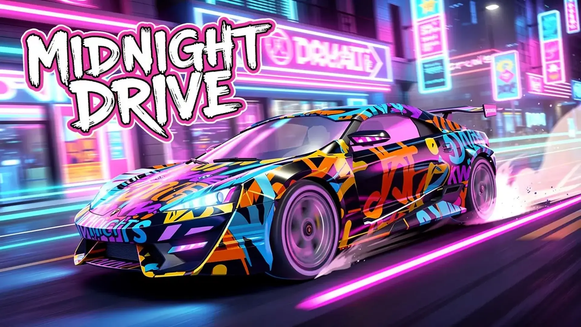 Midnight Drive - 极速漂移竞速：在霓虹都市驾驶定制豪车，在线免费挑战特技与对手！ 游戏
