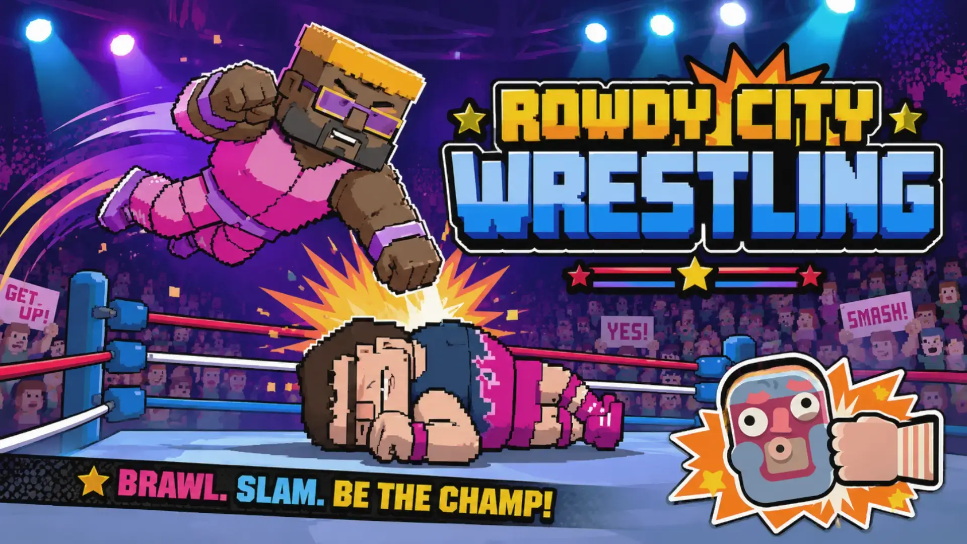 Rowdy City Wrestling - 像素街头摔跤 释放混乱能量，体验拳拳到肉的狂野对决，称霸都市赛场！ 游戏
