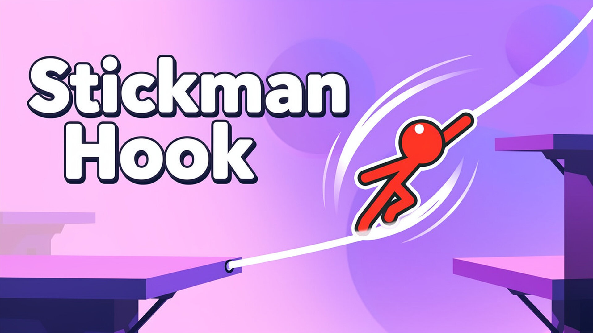 Stickman Hook - 掌握物理精髓，用钩索精准摆荡，挑战重力极限！最考验反应的休闲闯关佳作，随时随地畅玩。 游戏