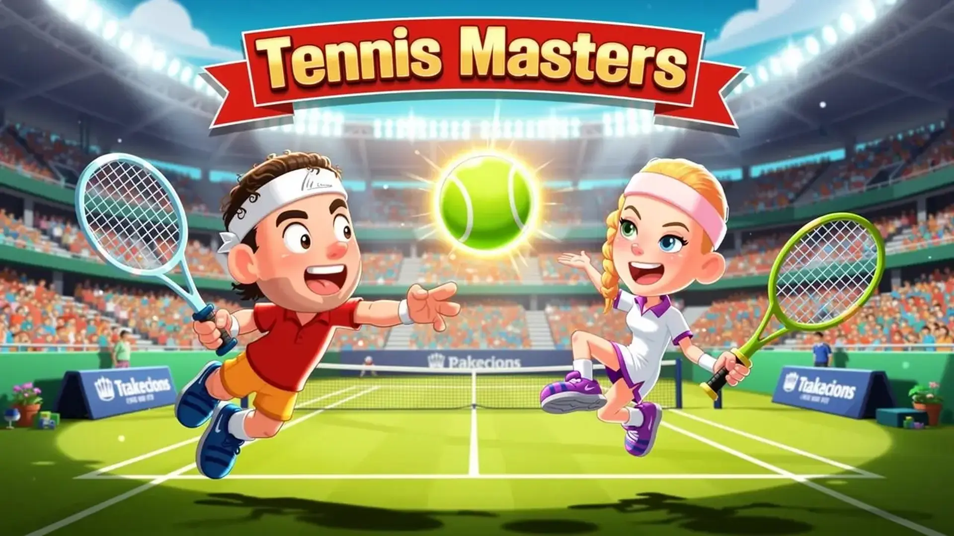 Tennis Masters - 极速 1v1 体育竞技：掌控独特变形技能，在激烈的本地双人对战中横扫球场！ 游戏